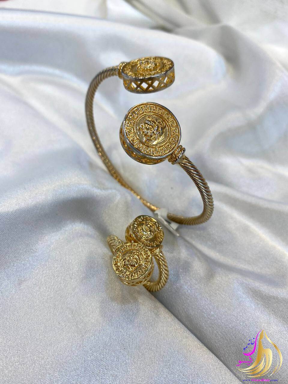 دستبند بنگل و انگشتر طرح ورساچه-1 دستبند بنگل و انگشتر طرح ورساچه-1