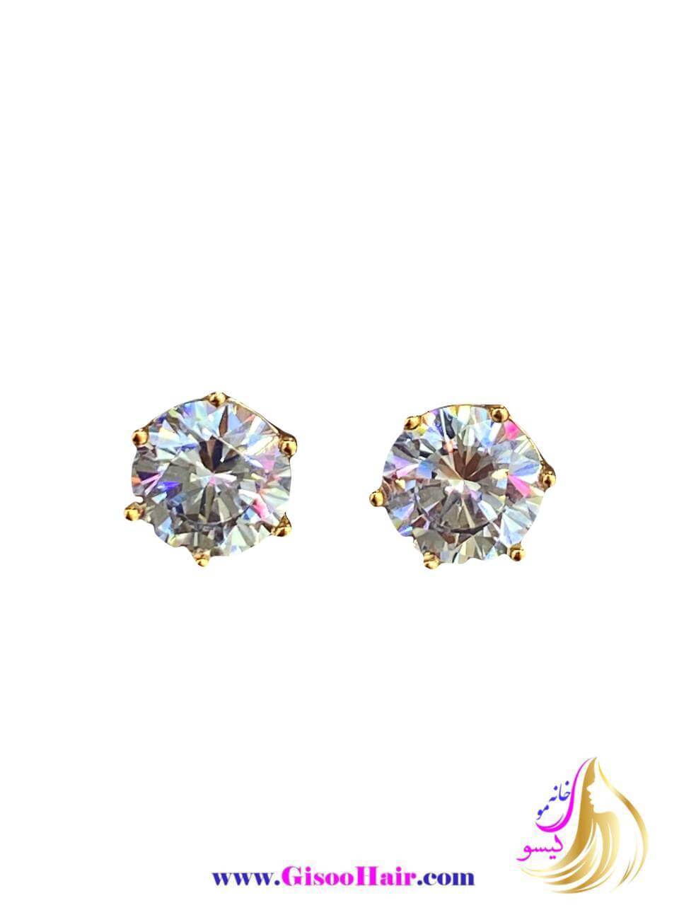 گوشواره میخی ژوپینگ مدل تک نگین گوشواره میخی ژوپینگ مدل تک نگین