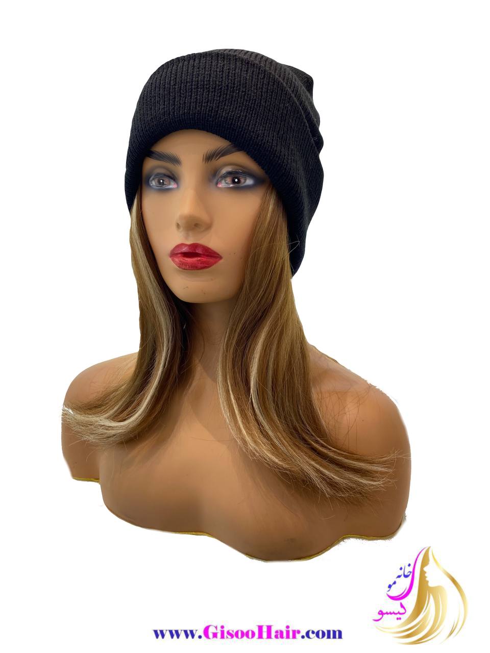 کلاه مویی بافت مش رنگ بلوند تیره مصری کلاه مویی بافت مش رنگ بلوند تیره مصری
