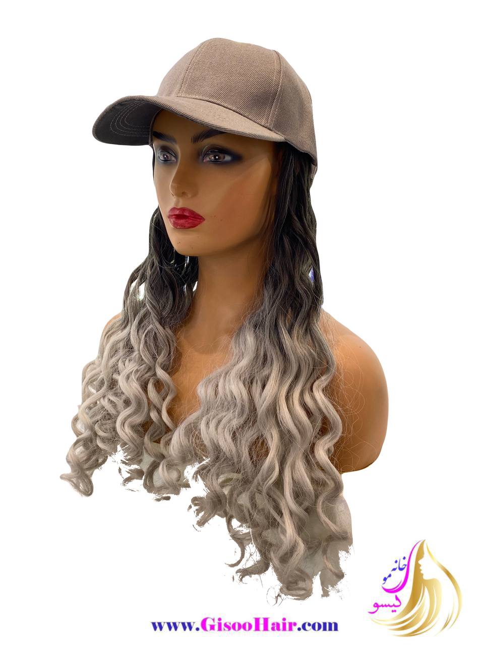 کلاه مویی آمبره آفرو رنگ طوسی کم رنگ کلاه مویی آمبره آفرو رنگ طوسی کم رنگ