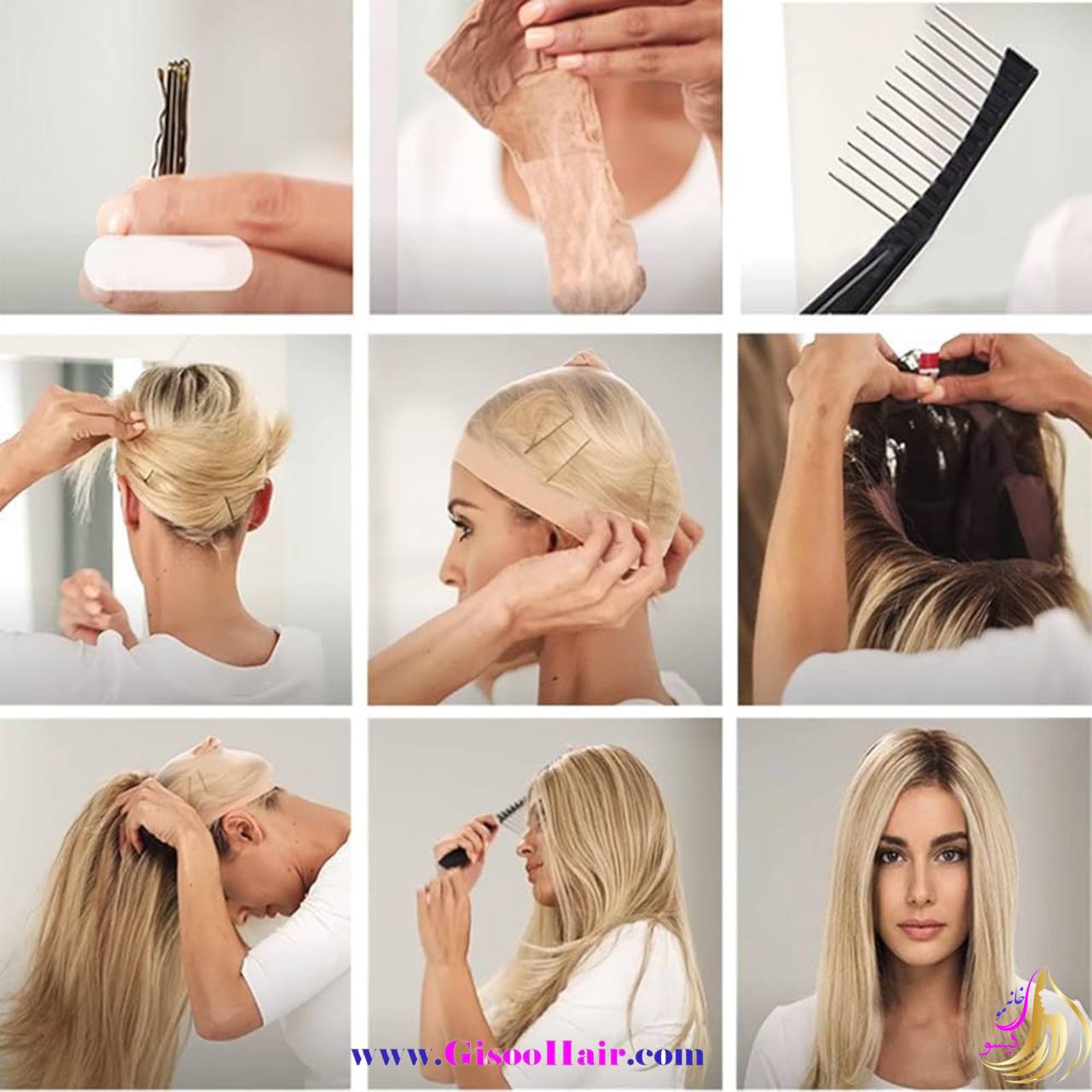 نحوه نصب کلاه گیس مصنوعی