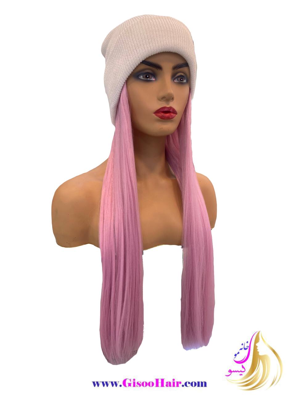 کلاه مویی بافت صورتی کلاه مویی بافت صورتی