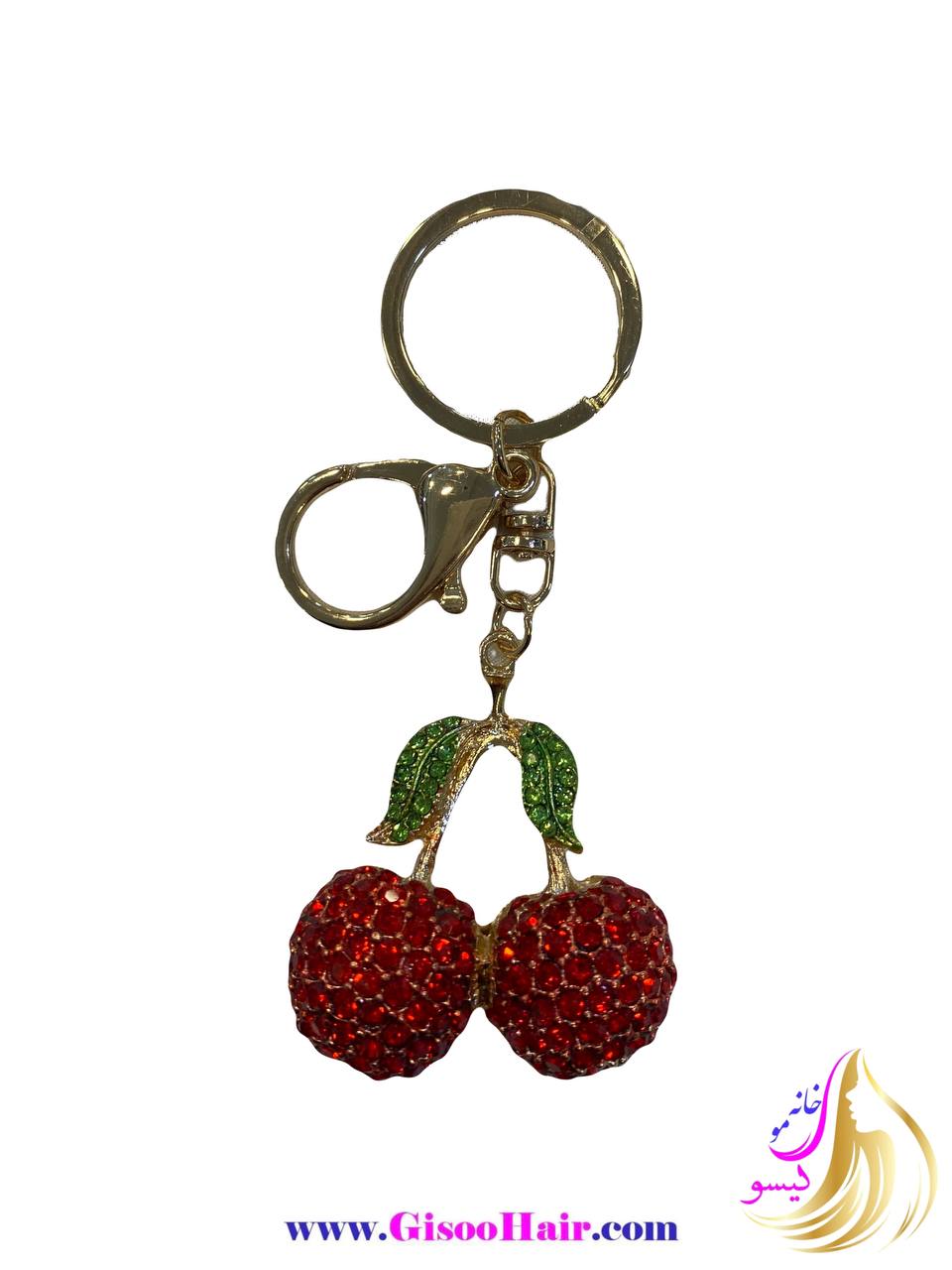 جاکلیدی نگین دار طرح گیلاس جاکلیدی نگین دار طرح گیلاس