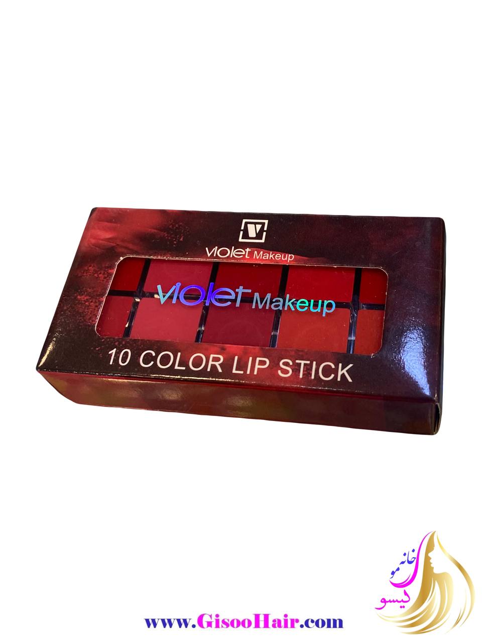 پالت رژ لب 10 رنگ ویولت پالت رژ لب 10 رنگ ویولت