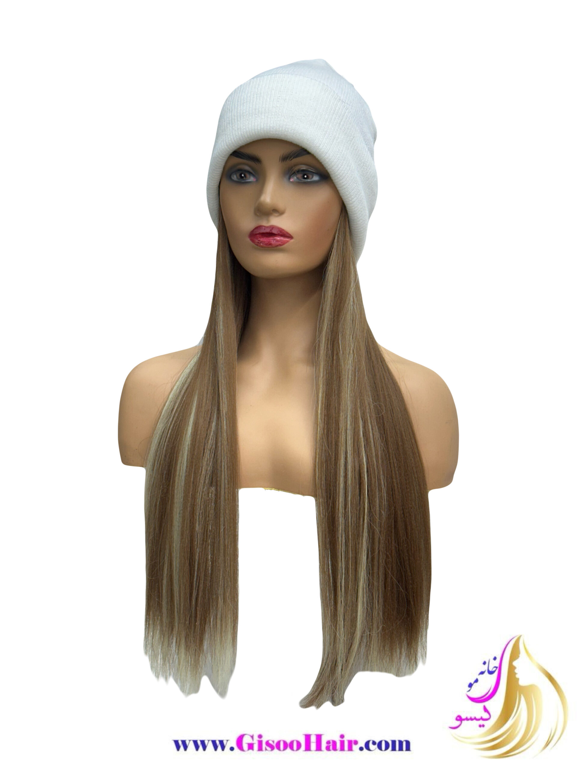 کلاه مویی بافت رنگ مش کلاه سفید کلاه مویی بافت رنگ مش کلاه سفید